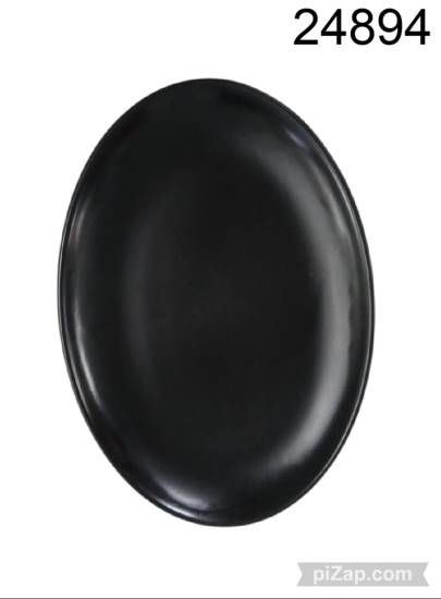 Imagen de PLATO REDONDO MELAMINA NEGRO 23X16CM 7.25